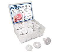 RuWfpz Juego de 20 articulaciones de muñeca para amigurumis de ganchillo de 35 mm, juego de 20 juntas de seguridad de juguete de plástico jumbo para animales de peluche, color blanco, móviles