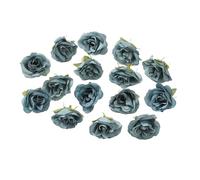 RUWLFE 10Pcs Mix Blue Artificial Flowers Heads DIY Party Wedding Cake Gift Box Wreaths Home Room Decor Garden Crafts Rose Lily para Inicio(Color2)