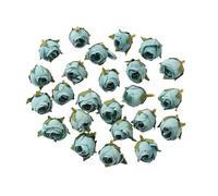 RUWLFE 10Pcs Mix Blue Artificial Flowers Heads DIY Party Wedding Cake Gift Box Wreaths Home Room Decor Garden Crafts Rose Lily para Inicio(Color3)