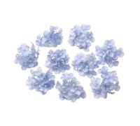 RUWLFE 10Pcs Mix Blue Artificial Flowers Heads DIY Party Wedding Cake Gift Box Wreaths Home Room Decor Garden Crafts Rose Lily para Inicio(Color6)