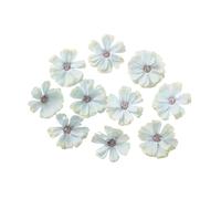 RUWLFE 10Pcs Mix Blue Artificial Flowers Heads DIY Party Wedding Cake Gift Box Wreaths Home Room Decor Garden Crafts Rose Lily para Inicio(Color11)