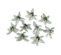 RUWLFE 10Pcs Mix Blue Artificial Flowers Heads DIY Party Wedding Cake Gift Box Wreaths Home Room Decor Garden Crafts Rose Lily para Inicio(Color9)