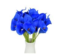 RUWLFE 10Pcs White PU Fake Flower Artificial Real Touch Calla Lily For Wedding Bridal Bouquets Home Table Flowers Bouquet Decorations para Inicio(Color9)