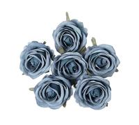 RUWLFE 4/8Pcs Rose Artificial Flowers Head Silk Fake Wedding Decoration Home Decor DIY Bride Crafts Wreath Garland Accessories para Inicio(Color1,8Pcs)