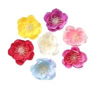 RUWLFE 49Pcs 4cm Silk Plum Blossom Heads Artificial Cherry Flowers For Home Room Wedding Decor DIY Wall Accessory para Inicio(Color8)