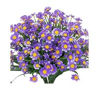 RUWLFE 4pc Artificial White Daisy Flower Bouquet DIY Vase Home Garden Living Room Decoration Wedding Party Silk Fake Flowers para Inicio(Color 2)