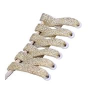 RUWLFE 5 pares de cordones brillantes colores planos for zapatillas deportivas y botas Para Zapatillas Deportivas(Light gold,120cm)