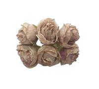 RUWLFE 6 Piece of Simulation DIY Garland Forest Headdress, Hot Edge Retro Rose Silk Flower Decoration Material para Inicio(Color 2)