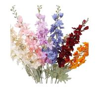 RUWLFE 8pc Artificial Flowers Bouquet For Home Room Decor Fake Flower Garden Party Wedding Marriage Decoration Outdoor Vase Ornament para Inicio(4color-mix-8pc)