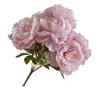 RUWLFE Artificial Flowers Peony Rose Vintage7-Head Silk For Wedding Desk Room Party Bouquet Fake Flower Arrangements Home Decor para Inicio(Color 1)