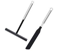 RUWLFE Esparcidor de Pasteles Acero Inoxidable, 2 uds., Antiadherente, con Orificio Colgante, esparcidor crepé francés, espátula for Masa en Forma T, Herramienta for Hornear para Hacer Crepes