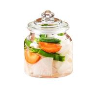 RUWLFE Frasco sellado de vidrio transparente for dulces, botella frutos secos miel con tapa, tarro almacenamiento 950ml, caja, suministros cocina, 2 uds Para Frutos Secos(Glossy-650ML)