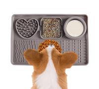 Ruwshuuk Alfombrilla de silicona para cachorros, cuenco de comida antideslizante para desaceleración, juguete de inteligencia interactivo para el desarrollo mental y la estimulación sensorial