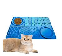 Ruwshuuk Almohadillas para fugas para perros, alfombrilla de comida para perros, para perros que comen lentamente los bloques de comida, alfombrilla de silicona para perros pequeños, medianos y