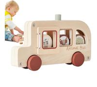Ruwshuuk Autobús Escolar de Juguete - Coche Infantil para Niños - Juego Educativo Interactivo Portátil para Juego Escolar Creativo para Niños y Niñas Entretenimiento en Casa