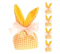 Ruwshuuk BAJO DE PASO PASTERA, BAJO GOODIE EASQUA - Bunny Ears Candy Goodie Bolsas,5 etapas de regalo con proa, favorece decoraciones de Pascua para los juguetes para aperitivos para galletas