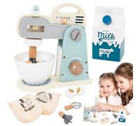 Ruwshuuk Batidora de juguete para niños | engañar a la batidora de juegos | Juego de cocina de madera realista juego de rol juguetes de cocina para niñas de 3 a 5 años