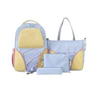 Ruwshuuk Bolsas de libros para la escuela, mochila de gran capacidad con estuche para lápices, de viaje para papelería, viajes cortos, aula, compras, libros de texto, estudio, social