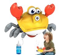 Ruwshuuk Burbuja Machine para, Generador de Burbujas Cangrejo Móvil para Bebés, Máquina De Burbujas Inteligente Multifunción con Luces Y Música Para Fiestas