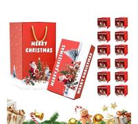 Ruwshuuk Caja Navideña Para Regalo Monetario,Caja Saltarina Sobres Rojos Navideños - Estuche Reutilizable Para Joyas Efectivo Fiestas Bodas Cumpleaños Regalos