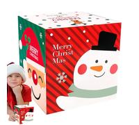 Ruwshuuk Cajas de Navidad con tapas, muñeco de nieve plegable, decoración del hogar, de caja de Navidad, para cumpleaños, Halloween, Acción de Gracias, hogar, vacaciones, Año Nuevo, boda