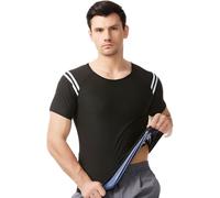 Ruwshuuk Camisa de sauna para hombres, traje de sauna para hombres,Camisa de sauna de compresión Top | Capejarias de captura de calor Top Shaper para mejorar el sudor para el gimnasio, entrenamiento e