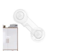 Ruwshuuk Cerradura de seguridad para niños,Cerradura segura para niños,Cerradura de seguridad transparente para puerta de gabinete - Pestillo de seguridad sin perforación, cerradura multiusos a prueba