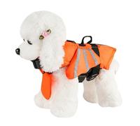 Ruwshuuk Chaleco salvavidas para perro, abrigo flotante ajustable para perro, chaqueta flotante reflectante ajustable para cachorros al aire libre, mascotas, playa, barco, rescate, alberca