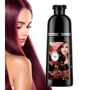 Ruwshuuk Champú tinte para el cabello para mujeres, champú para teñir el cabello, Champú natural de 450 ml que tiñe tu cabello con espuma, Limpieza profunda, solución para el cuidado del cabello sin