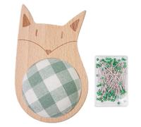 Ruwshuuk Cojín de costura para el hogar, organizador para agujas con 100 alfileres para tela, ideal para principiantes, diseño de animales lindos