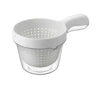 Ruwshuuk Colador con Ensaladera - con Asa Desmontable | Bol colador de cocina para el lavado de frutas - Para tomates pastas hogares apartamentos restaurantes campings picnics y preparaciones de