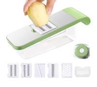 Ruwshuuk Cortador de carne para zanahorias - Picadora de verduras multifuncional, rebanadora manual para verduras, repollo, frutas, ensaladas, pasta, preparación de comidas, cocina doméstica, casa