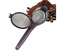 Ruwshuuk Cuchara colador de café, colador de café, cuchara de té, filtro de malla fina portátil con mango ergonómico para café y té