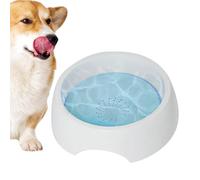 Ruwshuuk Cuenco de Agua Flotante para Mascotas, Cuenco para Beber Lento para Perros - Hacer Líneas Automáticas de 1500 ML de Perro | Cuencos de Perro Básico, Suministros para Mascotas,