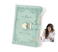 Ruwshuuk Diario con candado, cuaderno con cerradura, cuaderno personal de piel sintética B6 con cerradura y llave, 360 páginas, diario secreto, diario dulce para mujeres y