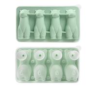 Ruwshuuk Divertidos cuencos de hielo, divertidos moldes para helados,Molde para helado | Molde de alpaca 4 cavidades de silicona para dulces, herramientas para hornear para la fiesta de camping al