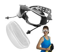 Ruwshuuk Gafas de piscina, gafas de natación, gafas de protección antivaho con tapones para los oídos, gafas para deportes acuáticos para adultos, adolescentes, equipo de natación