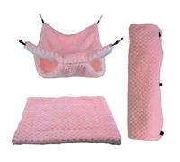 Ruwshuuk Hamaca para hámster - Cueva de peluche con función nido, hamaca para animales pequeños, para chinchillas, Sugar Glider & Hamster jaula para dormir, descansar, esconderse, jugar, escalar