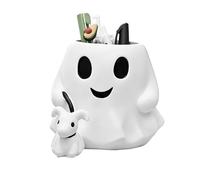 Ruwshuuk Jarrón Fantasma Halloween, Cubo Fantasma de Halloween, para dulces al aire libre con diseño de perro caminando - de fantasmas para guardar el escritorio de Halloween,
