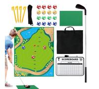 Ruwshuuk Juego de Chipping Golf | Set De Juegos De Golf Medias Para Con Club | Estera De Entrenamiento Interactivo Con Práctica Para Interior Y Exterior