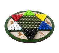 Ruwshuuk - Juego de mesa de madera para damas chinas, juguete de estrategia multijugador estimulante para estudiantes adultos niñas y niños veladas en familia y jardín