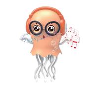 Ruwshuuk Juguete Pulpo Que Baila | Juguete Eléctrico Lindo,Alimentado por USB para Sala Dormitorio