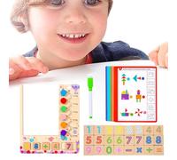 Ruwshuuk Juguetes de enseñanza para la educación temprana,Juguetes educativos para el aprendizaje temprano, Juegos de conteo de números de madera, Bloques educativos coloridos para, Juguetes