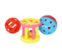 Ruwshuuk Juguetes para Aves - Bolas Mordedoras para Aves Pequeñas | Bola Masticable Multifuncional Colorida con Agujeros Pequeños y Campana para Periquitos, Cotorras y Aves Exóticas