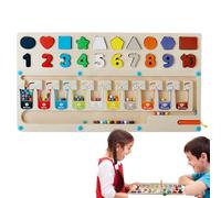 Ruwshuuk Laberinto magnético de colores y números | Tarjeta de laberinto de aprendizaje de forma de números,Juguetes educativos para habilidades motoras finas. Juguetes coordinados para clasificar en