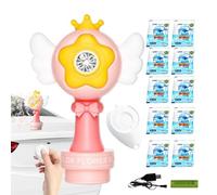 Ruwshuuk Máquina de burbujas para coche | a batería recargable con luces LED, pulverizador de burbujas recargable con LED para piscina, baño, cumpleaños, jardín, boda, , coche y Navidad