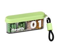 Ruwshuuk Pastillero | Dispensador de píldoras - Contenedor de medicamentos con múltiples compartimentos para tableta, uso diario, viajes, vacaciones, camping, hogar