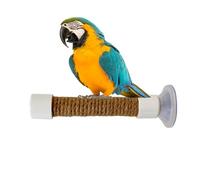 Ruwshuuk Perca para ventana, percha para pájaros, Salaket WALL RARK, taza con ventosa portátil, jaula de perca, accesorios para pájaros, visión de Majaw