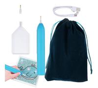 Ruwshuuk - Pluma eléctrica con diamantes de imitación inalámbricos, con 3 chupas ajustables para organizadores de bodas y profesores de arte