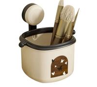 Ruwshuuk Portaobjetos de pared, portaobjetos de pared con para higiene personal - Ahorro de espacio sin agujeros, multifuncional para pasta de dientes, peines, mandos a distancia y